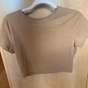 Pale orange crop top